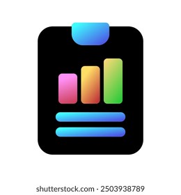 Vektorsymbol für bearbeitbare Analyseberichte. SEO, Marketing, Business. Teil einer großen Ikone-Set-Familie. Perfekt für Web- und App-Schnittstellen, Präsentationen, Infografiken usw.