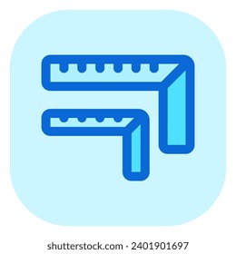 Editable angle rulers, measurement vector icon. Construction, tools, industry. Part of a big icon set family. Perfect for web and app interfaces, presentations, infographics, etc
