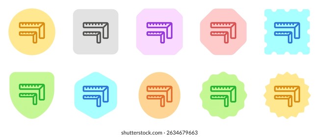 Editable angle rulers, measurement vector icon. Construction, tools, industry. Part of a big icon set family. Perfect for web and app interfaces, presentations, infographics, etc