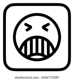 Editable angry, upset, expression emoticon vector icon. Part of a big icon set family. Part of a big icon set family. Perfect for web and app interfaces, presentations, infographics, etc