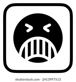 Editable angry, upset, expression emoticon vector icon. Part of a big icon set family. Part of a big icon set family. Perfect for web and app interfaces, presentations, infographics, etc