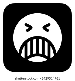 Editable angry, upset, expression emoticon vector icon. Part of a big icon set family. Part of a big icon set family. Perfect for web and app interfaces, presentations, infographics, etc