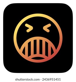 Editable angry, upset, expression emoticon vector icon. Part of a big icon set family. Part of a big icon set family. Perfect for web and app interfaces, presentations, infographics, etc