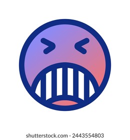 Editable angry, upset, expression emoticon vector icon. Part of a big icon set family. Part of a big icon set family. Perfect for web and app interfaces, presentations, infographics, etc