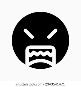 Editable angry, upset face vector icon. Part of a big icon set family. Perfect for web and app interfaces, presentations, infographics, etc