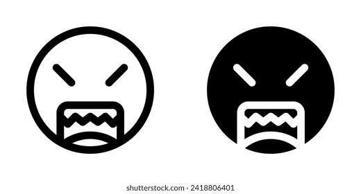 Editable angry, upset face vector icon. Part of a big icon set family. Perfect for web and app interfaces, presentations, infographics, etc
