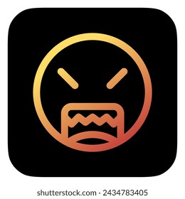 Editable angry, upset face vector icon. Part of a big icon set family. Perfect for web and app interfaces, presentations, infographics, etc