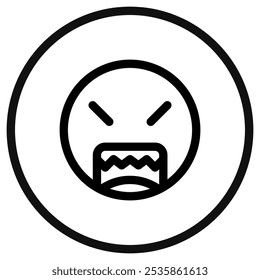 Editable angry, upset face vector icon. Part of a big icon set family. Perfect for web and app interfaces, presentations, infographics, etc