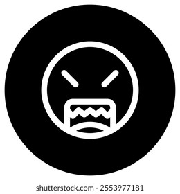 Editable angry, upset face vector icon. Part of a big icon set family. Perfect for web and app interfaces, presentations, infographics, etc