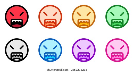 Editable angry, upset face vector icon. Part of a big icon set family. Perfect for web and app interfaces, presentations, infographics, etc