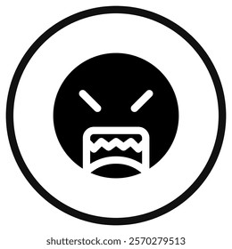 Editable angry, upset face vector icon. Part of a big icon set family. Perfect for web and app interfaces, presentations, infographics, etc