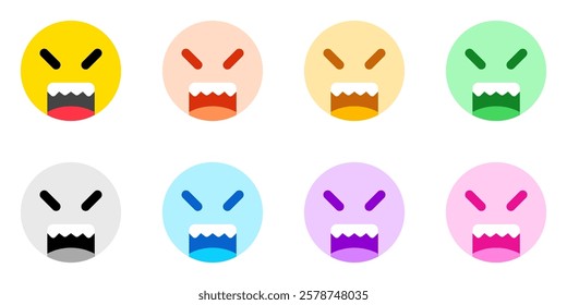 Editable angry, upset face vector icon. Part of a big icon set family. Perfect for web and app interfaces, presentations, infographics, etc