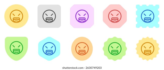 Editable angry, upset face vector icon. Part of a big icon set family. Perfect for web and app interfaces, presentations, infographics, etc