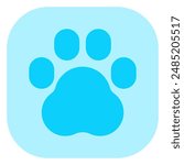 Editable animal, pet paw print vector icon. Veterinary, animal, pet care, pet shop. Part of a big icon set family. Perfect for business, web and app interfaces, presentations, infographics, etc