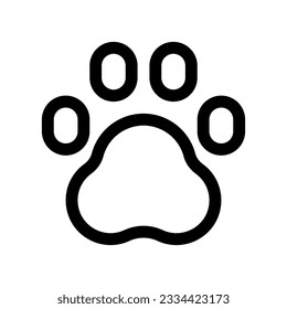 Editable animal, pet paw print vector icon. Veterinary, animal, pet care, pet shop. Part of a big icon set family. Perfect for business, web and app interfaces, presentations, infographics, etc