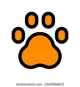 Editable animal, pet paw print vector icon. Veterinary, animal, pet care, pet shop. Part of a big icon set family. Perfect for business, web and app interfaces, presentations, infographics, etc