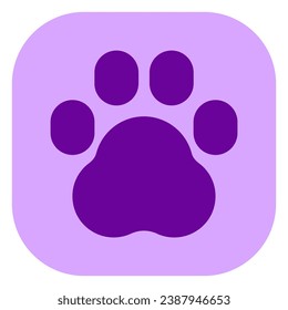 Editable animal, pet paw print vector icon. Veterinary, animal, pet care, pet shop. Part of a big icon set family. Perfect for business, web and app interfaces, presentations, infographics, etc