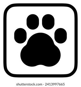 Editable animal, pet paw print vector icon. Veterinary, animal, pet care, pet shop. Part of a big icon set family. Perfect for business, web and app interfaces, presentations, infographics, etc