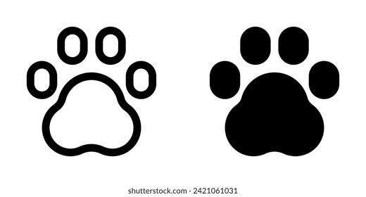 Editable animal, pet paw print vector icon. Veterinary, animal, pet care, pet shop. Part of a big icon set family. Perfect for business, web and app interfaces, presentations, infographics, etc