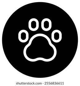 Editable animal, pet paw print vector icon. Veterinary, animal, pet care, pet shop. Part of a big icon set family. Perfect for business, web and app interfaces, presentations, infographics, etc