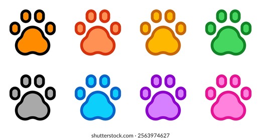 Editable animal, pet paw print vector icon. Veterinary, animal, pet care, pet shop. Part of a big icon set family. Perfect for business, web and app interfaces, presentations, infographics, etc