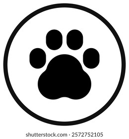 Editable animal, pet paw print vector icon. Veterinary, animal, pet care, pet shop. Part of a big icon set family. Perfect for business, web and app interfaces, presentations, infographics, etc