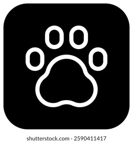 Editable animal, pet paw print vector icon. Veterinary, animal, pet care, pet shop. Part of a big icon set family. Perfect for business, web and app interfaces, presentations, infographics, etc