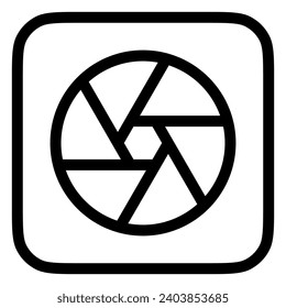 Editable aperture vector icon. Part of a big icon set family. Perfect for web and app interfaces, presentations, infographics, etc
