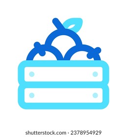 Editable apple crate vector icon. Fruit, farm, grocery, harvest. Part of a big icon set family. Perfect for web and app interfaces, presentations, infographics, etc