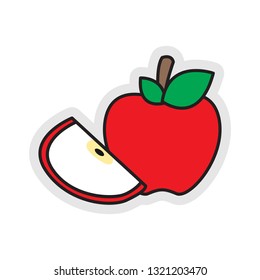 editable apple fruit icon vector design, modern concept