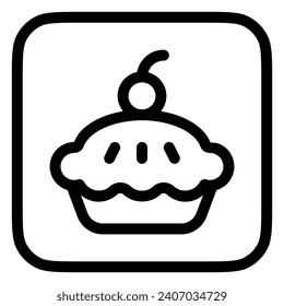 Editable apple pie vector icon. Bakery, cooking, food. Part of a big icon set family. Perfect for web and app interfaces, presentations, infographics, etc