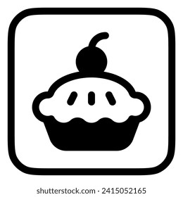 Editable apple pie vector icon. Bakery, cooking, food. Part of a big icon set family. Perfect for web and app interfaces, presentations, infographics, etc