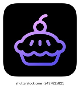 Editable apple pie vector icon. Bakery, cooking, food. Part of a big icon set family. Perfect for web and app interfaces, presentations, infographics, etc