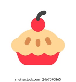 Editable apple pie vector icon. Bakery, cooking, food. Part of a big icon set family. Perfect for web and app interfaces, presentations, infographics, etc