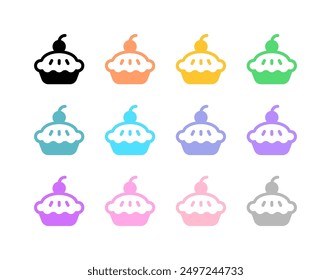 Editable apple pie vector icon. Bakery, cooking, food. Part of a big icon set family. Perfect for web and app interfaces, presentations, infographics, etc