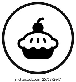 Editable apple pie vector icon. Bakery, cooking, food. Part of a big icon set family. Perfect for web and app interfaces, presentations, infographics, etc