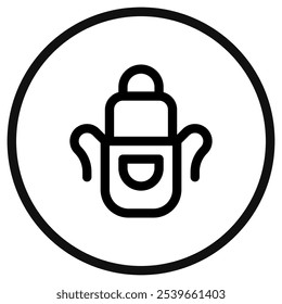 Ícone do vetor de avental editável. Vestuário, jardinagem, cozinhar. Parte de uma grande família de conjuntos de ícones. Perfeito para interfaces web e app, apresentações, infográficos, etc