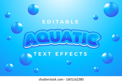 Editable Aquatic Text Effect With Bubble Element