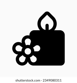 Editable aromatic candle vector icon. Wellness, spa, relaxation. Part of a big icon set family. Perfect for web and app interfaces, presentations, infographics, etc