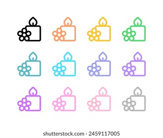 Editable aromatic candle vector icon. Wellness, spa, relaxation. Part of a big icon set family. Perfect for web and app interfaces, presentations, infographics, etc