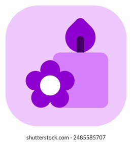 Editable aromatic candle vector icon. Wellness, spa, relaxation. Part of a big icon set family. Perfect for web and app interfaces, presentations, infographics, etc