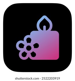 Ícone de vetor de vela aromática editável. Bem-estar, spa, relaxamento. Parte de uma grande família de conjuntos de ícones. Perfeito para interfaces web e app, apresentações, infográficos, etc