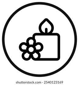 Editable aromatic candle vector icon. Wellness, spa, relaxation. Part of a big icon set family. Perfect for web and app interfaces, presentations, infographics, etc