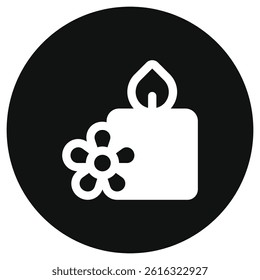 Editable aromatic candle vector icon. Wellness, spa, relaxation. Part of a big icon set family. Perfect for web and app interfaces, presentations, infographics, etc