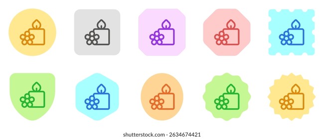Icono de Vector de vela aromática editable. Bienestar, spa, relajación. Parte de una gran familia de iconos. Perfecto para interfaces de Web y App, presentaciones, infografías, etc