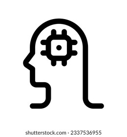 Editable artificial brain vector icon. AI technology, artificial intelligence, computer. Part of a big icon set family. Perfect for web and app interfaces, presentations, infographics, etc