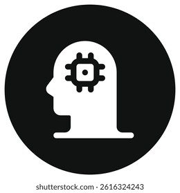 Editable artificial brain vector icon. AI technology, artificial intelligence, computer. Part of a big icon set family. Perfect for web and app interfaces, presentations, infographics, etc