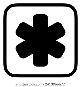 Editable asterisk vector icon. Part of a big icon set family. Perfect for web and app interfaces, presentations, infographics, etc