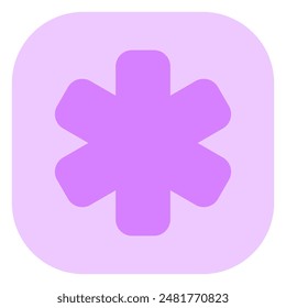 Icono de Vector de asterisco editable. Parte de una gran familia de iconos. Perfecto para interfaces de Web y App, presentaciones, infografías, etc