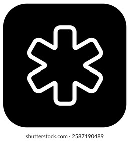 Editable asterisk vector icon. Part of a big icon set family. Perfect for web and app interfaces, presentations, infographics, etc